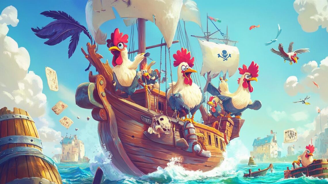 Découvrez l&rsquo;univers pétillant des poulets pirates dans ce jeu d&rsquo;arcade